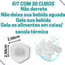 Gelo Artificial Reutilizavel Kit Com 30 Cubos Não Derrete