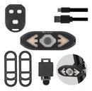Lanterna traseira de bike  sem fio USB com seta e buzina