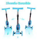 Patinete Infantil 3 Rodas De Led Dobrável