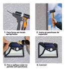 Luminária Solar Jardim 100 Led Com Sensor Presença Lampadas