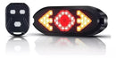 Lanterna traseira de bike  sem fio USB com seta e buzina
