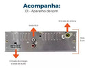 Som Automotivo Firstoption 8850b Usb Bluetooth Cartão Sd Mp3