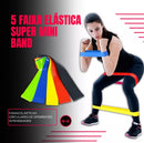 Kit 5 Elásticos Mini Band Para Treino Exercícios