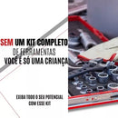 Jogo de Soquete Aço Crv 14 Catraca Chave Allen com Maleta